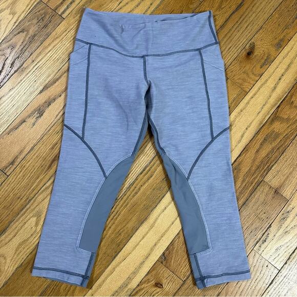 Lululemon Polocrosse Crop in Fossil White Slub Denim Size 6 - Picture 3 of 6